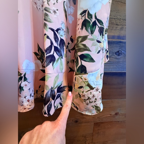 Amanda Uprichard Strapless Floral Peach High-Low Dress NWOT - Picture 14 of 15